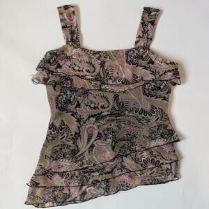 Separates by New York City Design Co. Paisley Print Asymmetrical Fairy Top